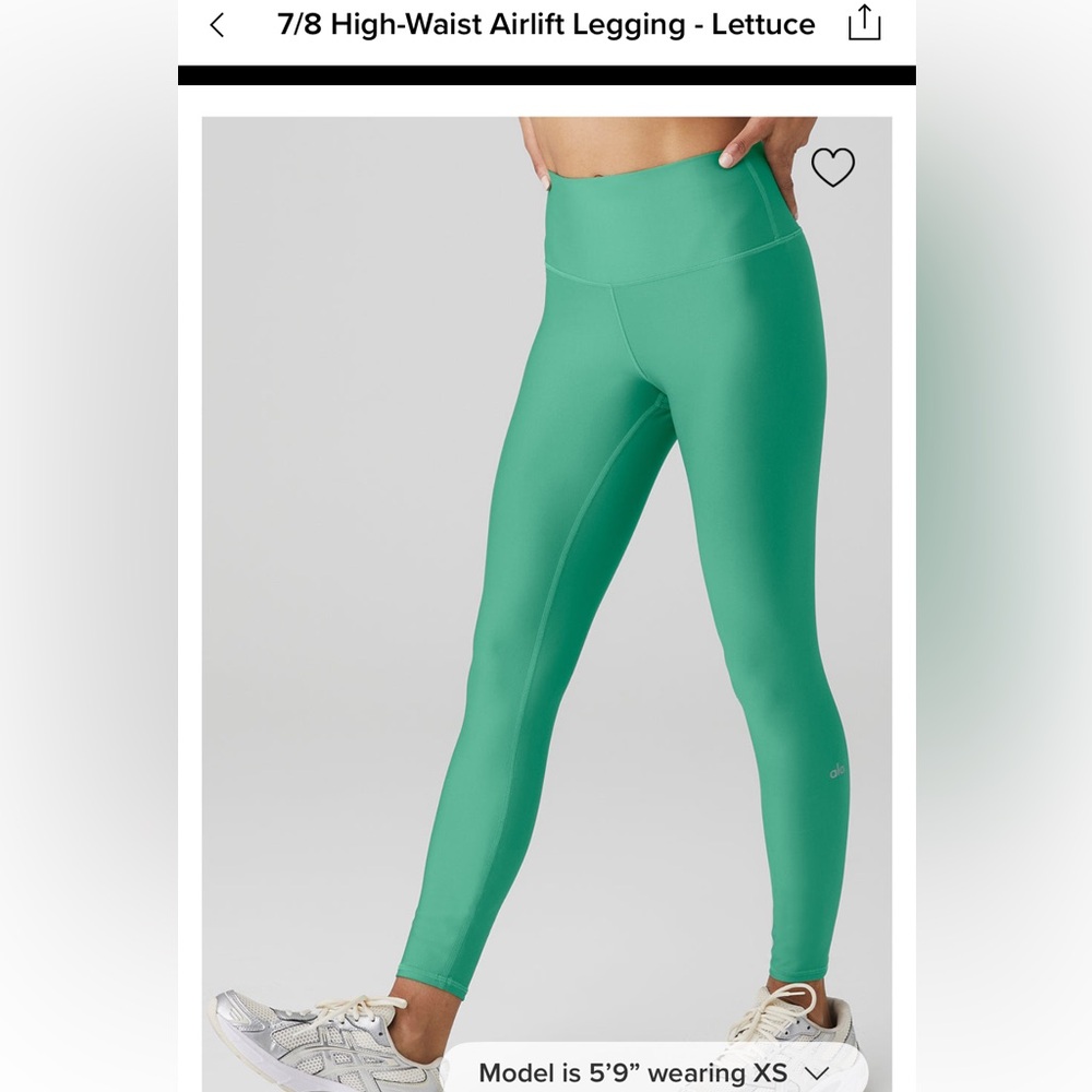 [Alo] 7/8 High-Waist Airlift Legging - Lettuce
